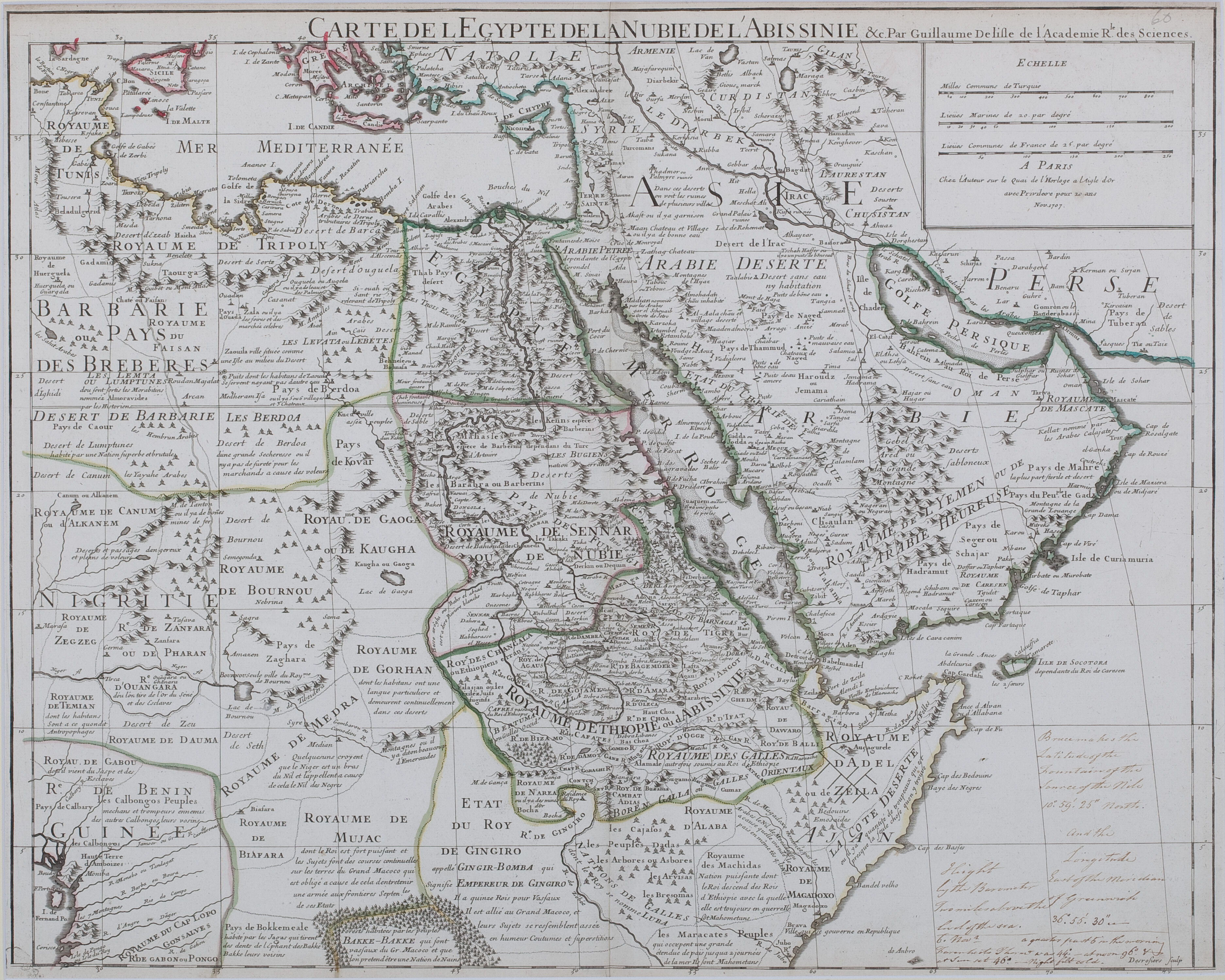 Guillaume Delisle, 1707